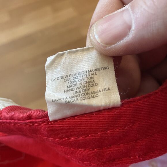 Vintage NHL Detroit Red Wings 1926 Hat OSFA Red Cap Strap Back - Picture 5 of 9